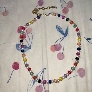 vibrant-color beaded necklace